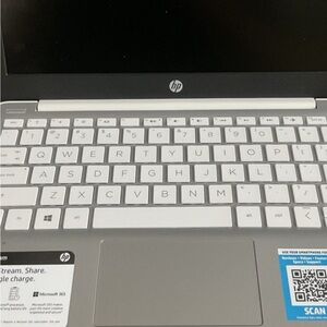 HP Gray and White Laptop